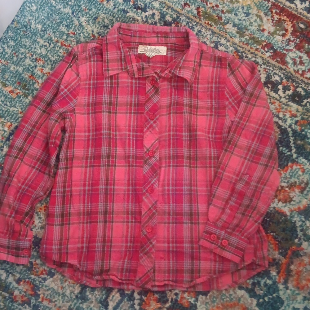 Cabela's plaid flannel button-up shirt